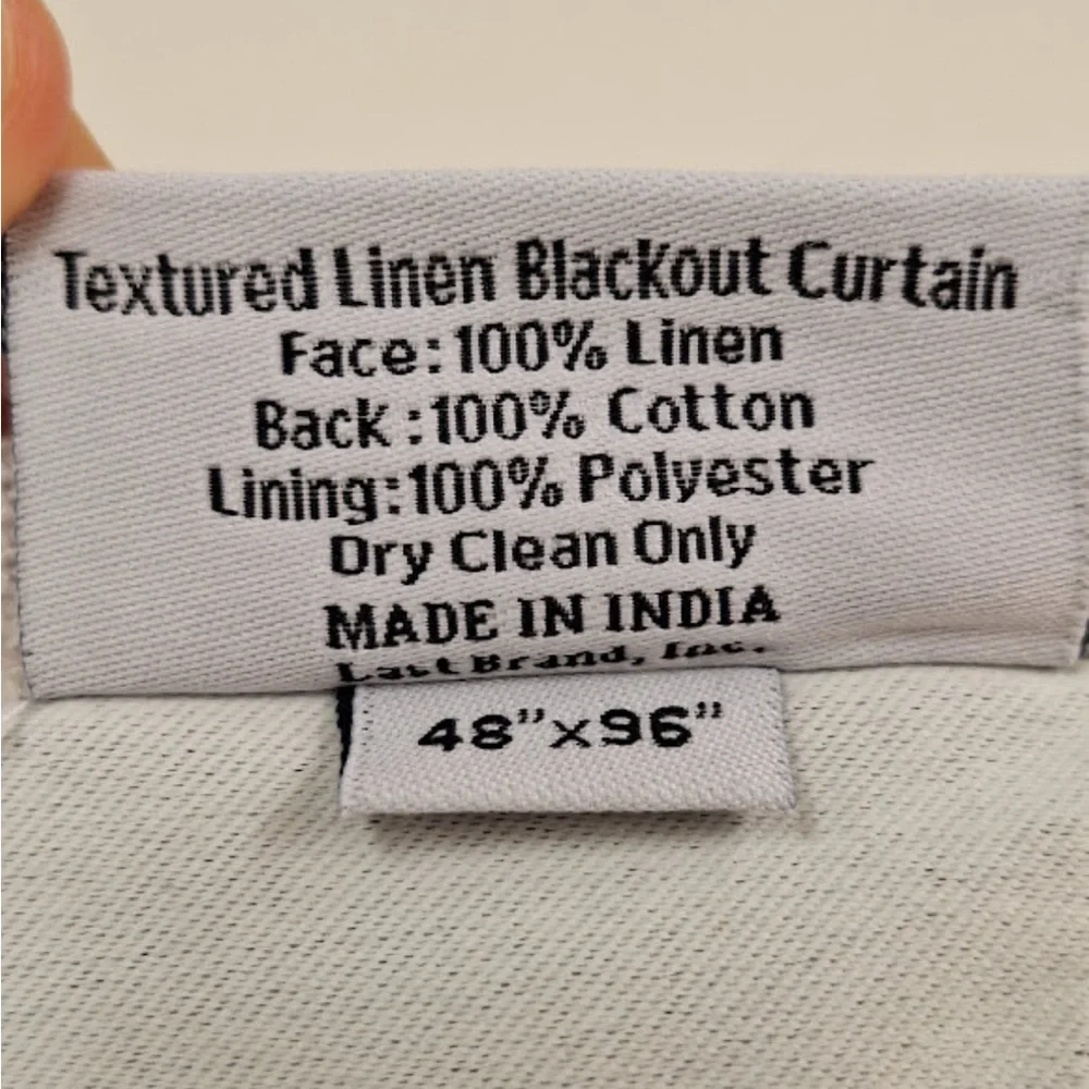 NWOT QUINCE 48x96 Heavyweight European Linen Room Darkening Curtain Cloud 9452